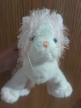 Ganz Webkinz Pink & White Cat Plush Stuffed Animal Collectible Toy Retired